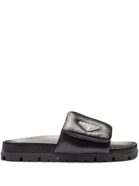 prada flip flop|Prada fluffy slides.